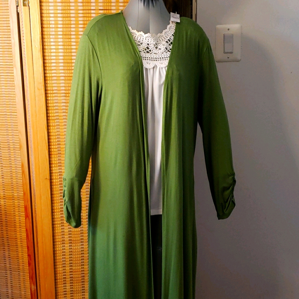 NY&Co Green Duster Jacket sz Large